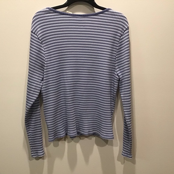 Euc levis stripe knit top 1x cotton blend - Picture 5 of 6